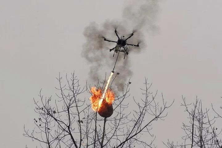 Drones de fuego en China