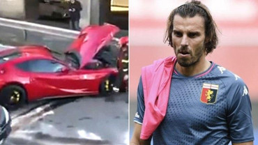 Un futbolista dejó la Ferrari en el lavadero y se la devolvieron toda chocada