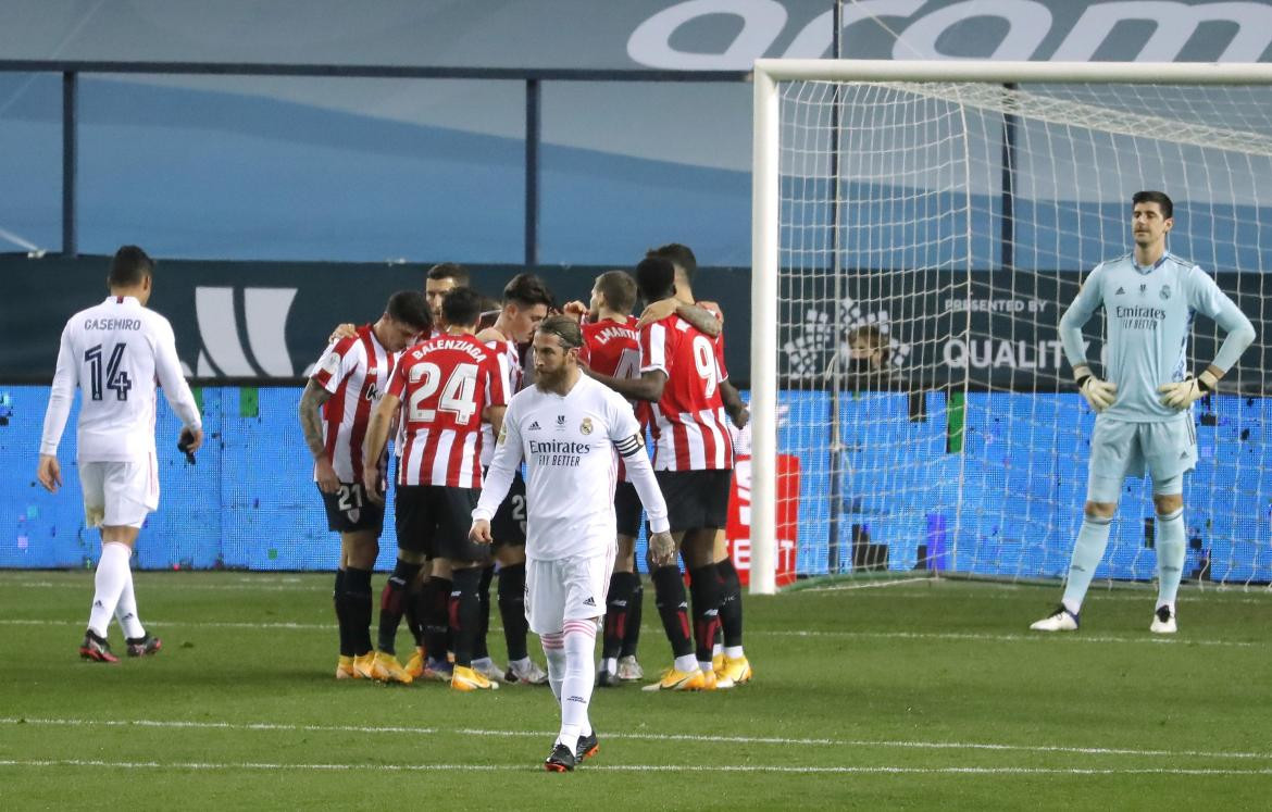 Festejo del Athletic Bilbao sobre el Real Madrid en Supercopa de España, REUTERS