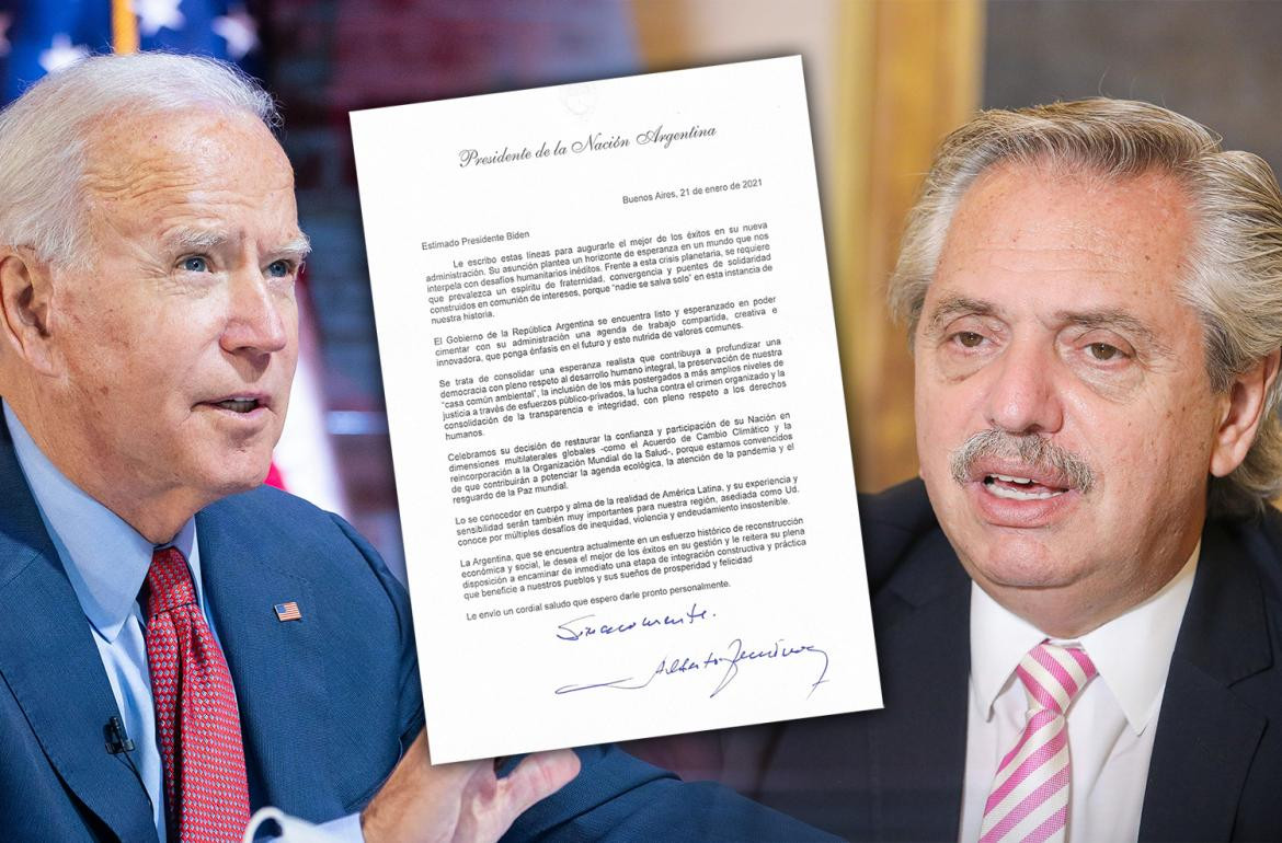 Joe Biden, carta, Alberto Fernández