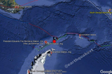 Fuerte sismo sacudió la Antártida: fue de magnitud 7,1 en la escala Richter