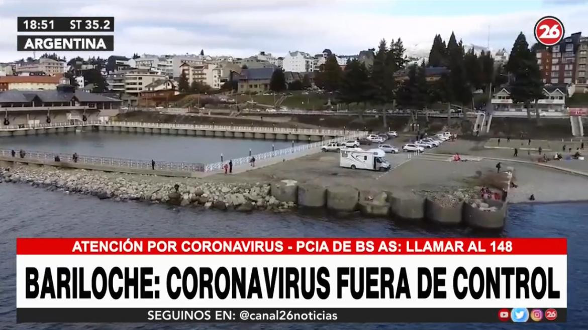 Coronavirus en Bariloche fuera de control, Canal 26