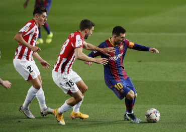 En plena polémica por el contrato de Messi, el Barcelona le ganó 2 a 1 al Athletic Bilbao por La Liga
