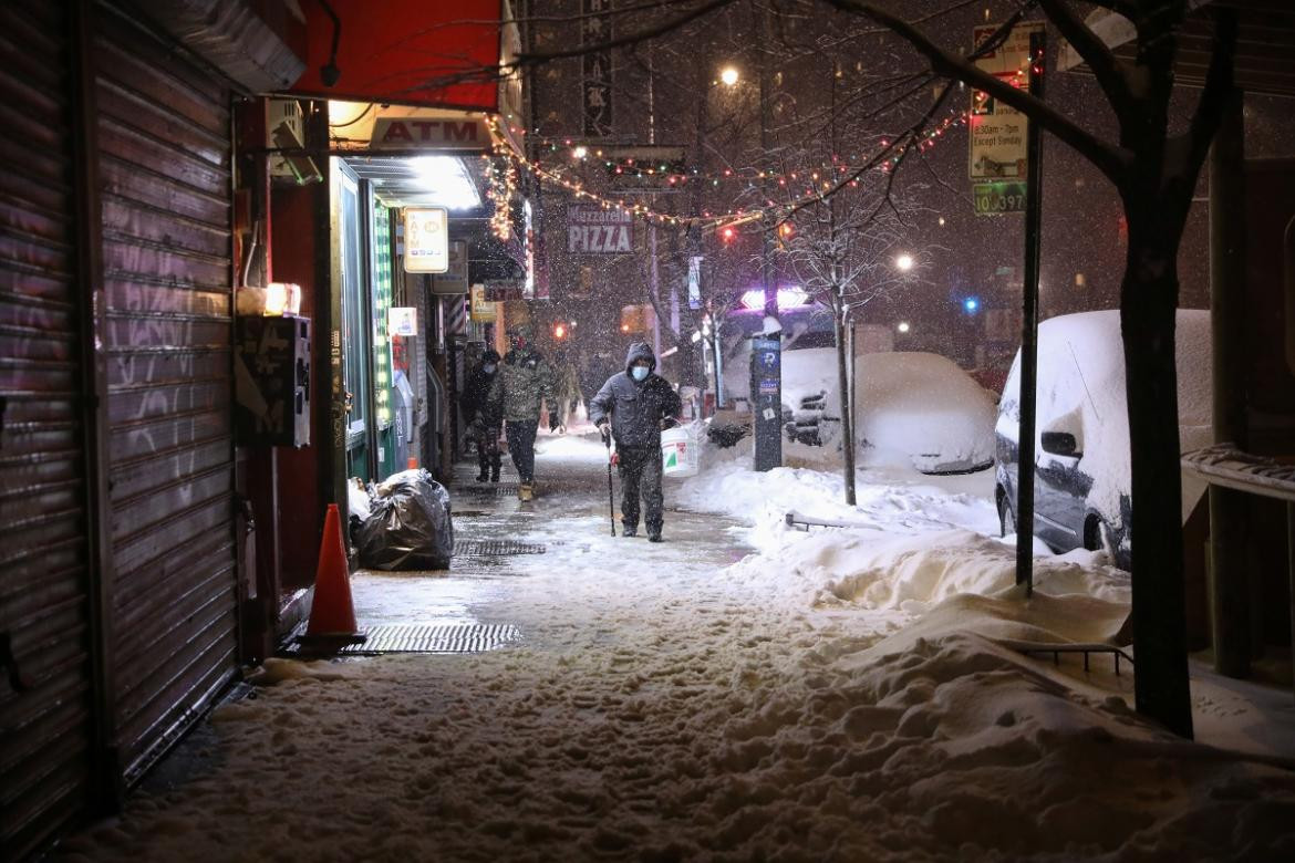 Nueva York bajo nieve, Reuters.