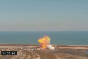 VIDEO: explotó durante el aterrizaje el nuevo prototipo de cohete de SpaceX