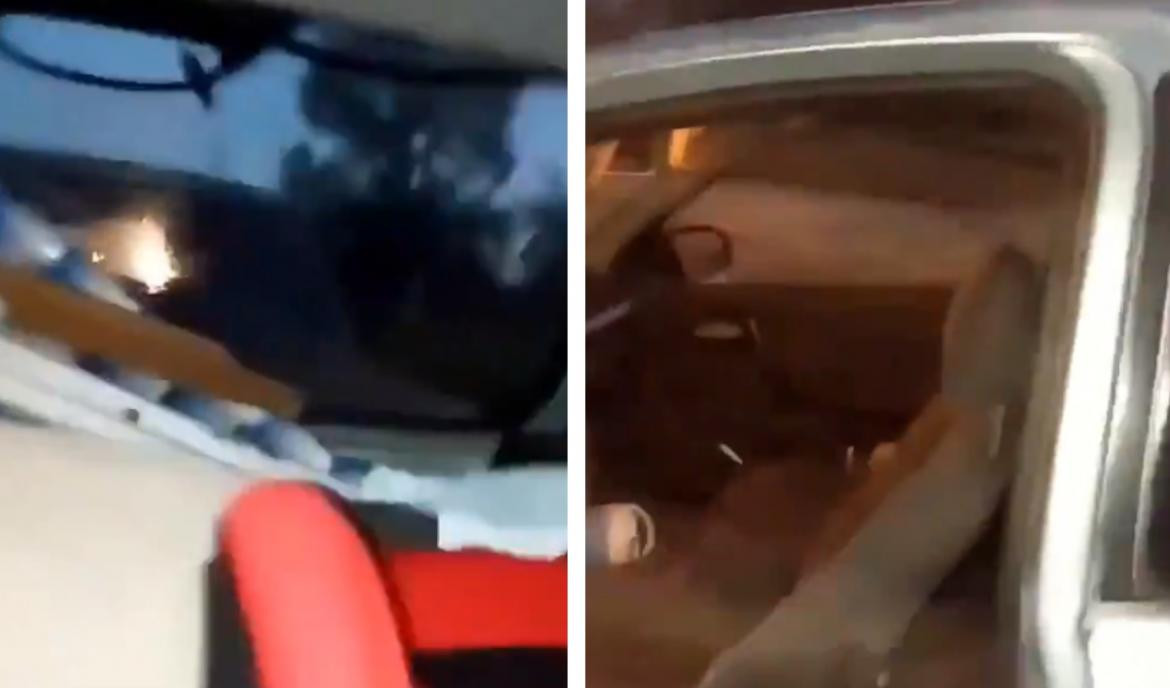 Video de mujer grabando a su ex chocando su auto