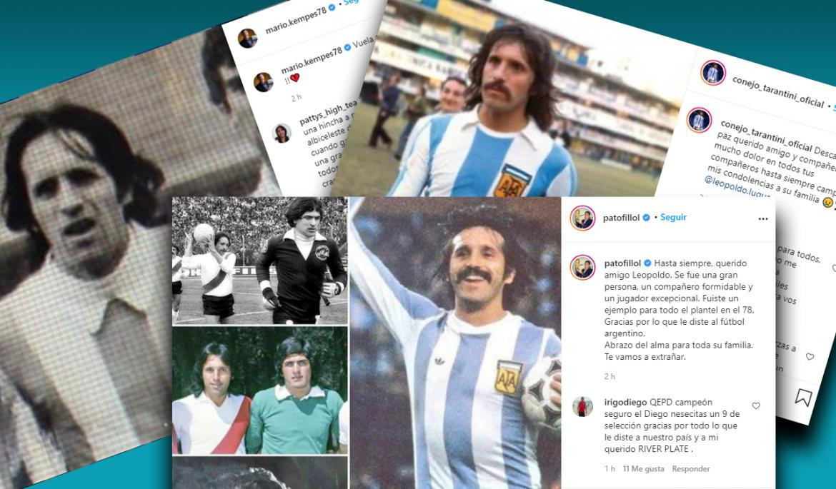 Integrantes de la Selección Argentina campeona de 1978, despidieron a Luque en las redes sociales	