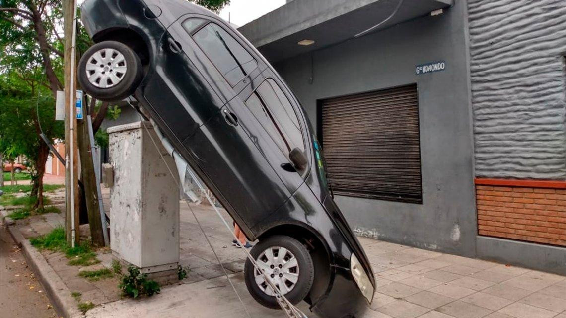 Espectacular accidente de tránsito en Lanús
