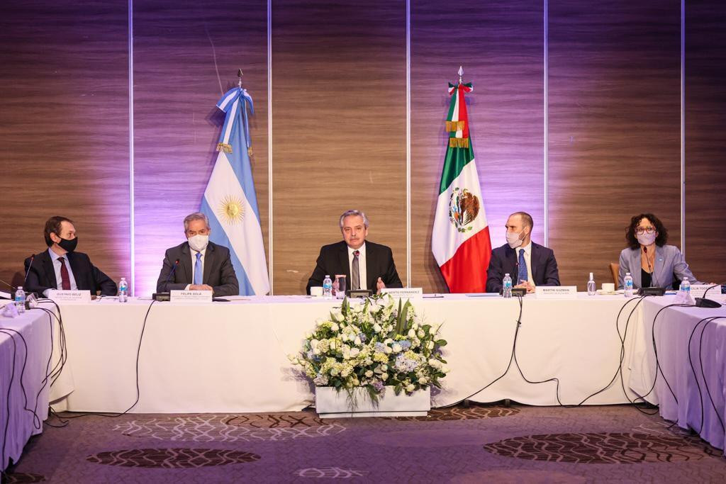 El Presidente Alberto Fernández se reunió con empresarios durante su visita oficial a México, Foto Presidencia	