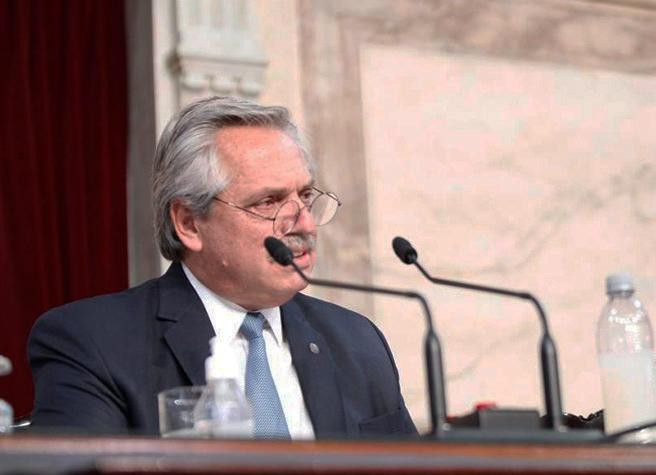 Alberto Fernández, presidente, sesiones ordinarias 2021