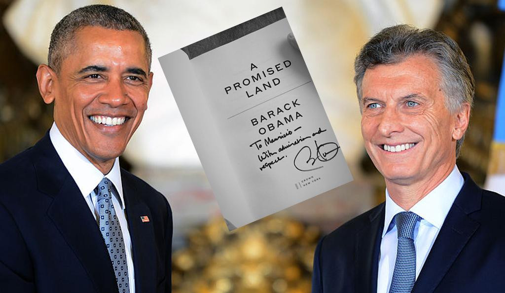 Mauricio Macri y Barack Obama, dedicatoria	