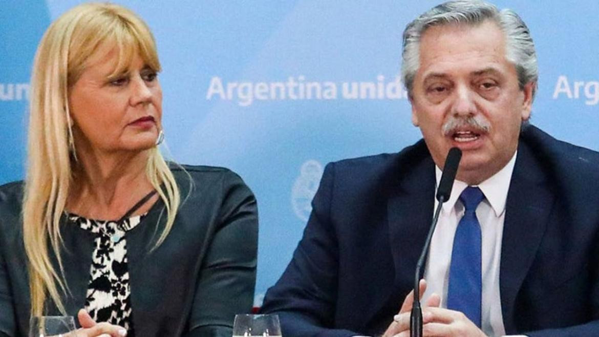 Alberto Fernández y Marcela Losardo, Ministra de Justicia.