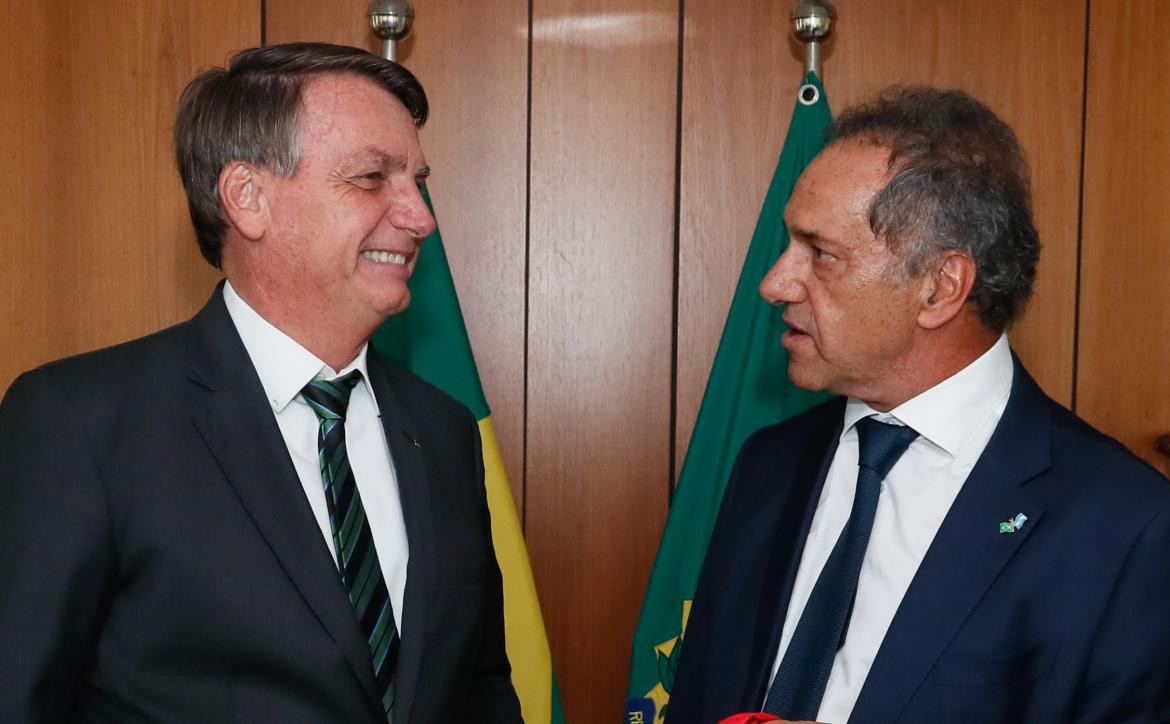 Daniel Scioli y Jair Bolsonaro, AGENCIA NA