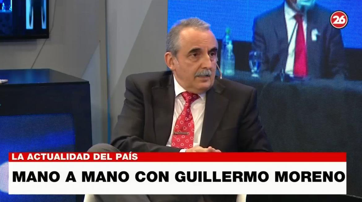 Guillermo Moreno, peronismo, Canal 26	
