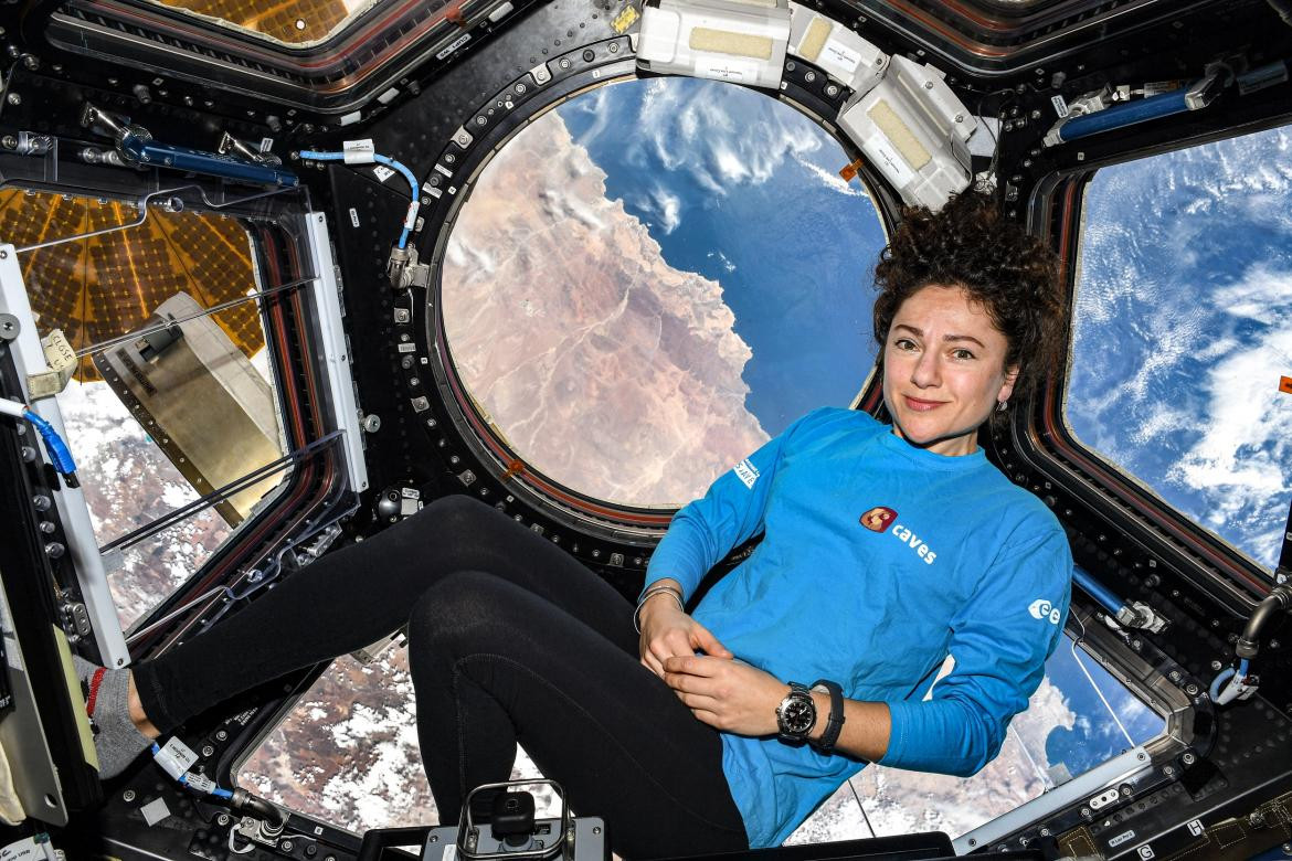 Jessica Meir a bordo de la ISS, NASA