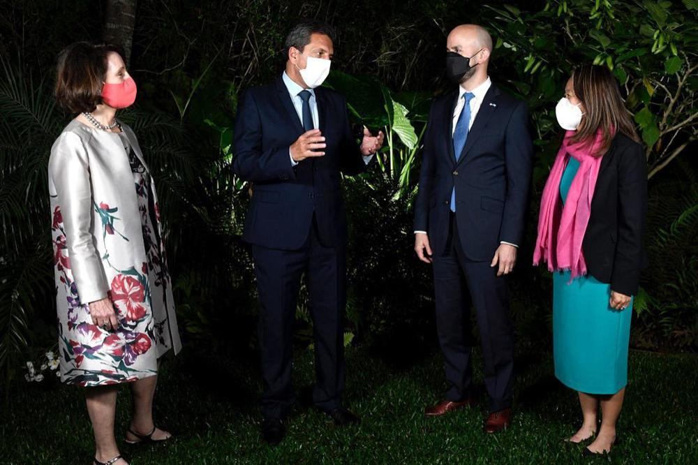 Sergio Massa y legisladores de Estados Unidos, Foto Presidencia