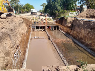 Merlo: avanza la obra hidráulica del Arroyo Salguero