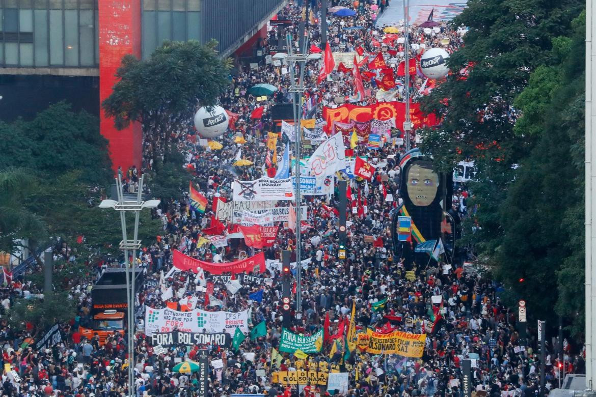 Protestas contra Bolsonaro en Brasil, Foto: EFE