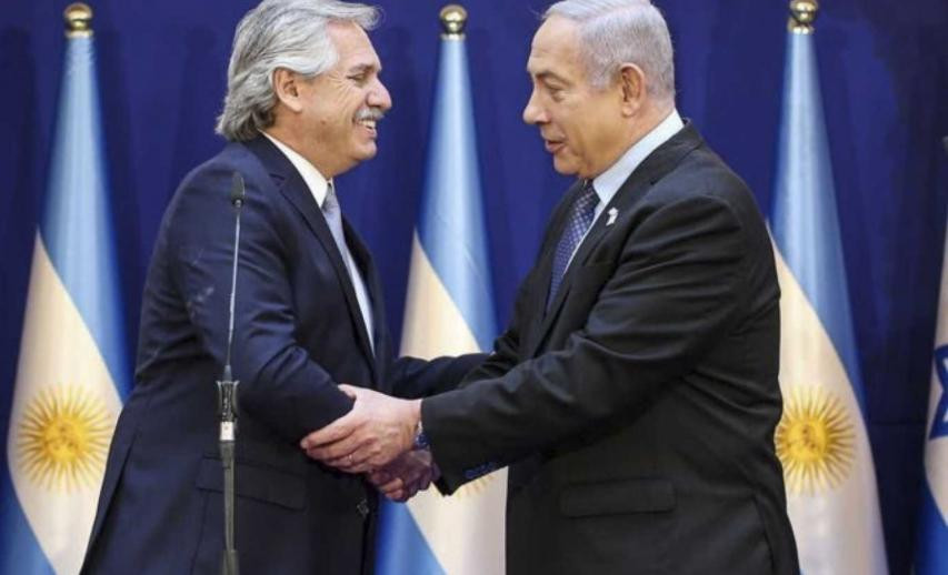 Alberto Fernández y Benjamin Netanyahu, NA