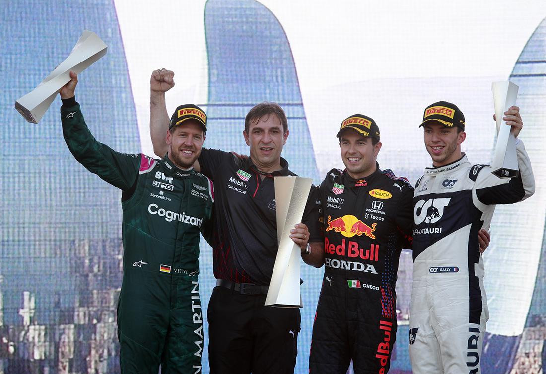 Fórmula 1, Gran Premio de Azerbaiyán, podio, Reuters