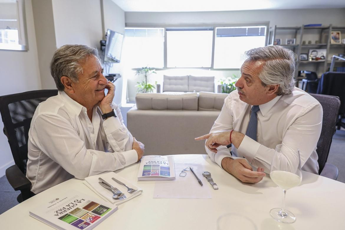 Eduardo Duhalde y Alberto Fernández. Foto NA