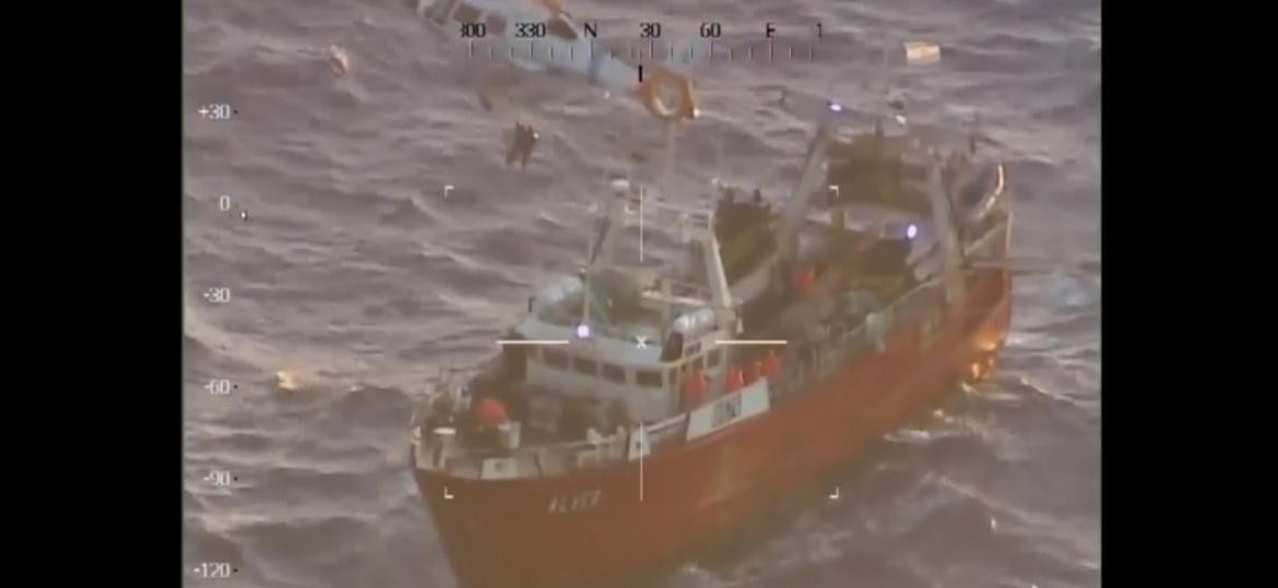 Dramático operativo en el mar: Prefectura aeroevacuó a un tripulante	