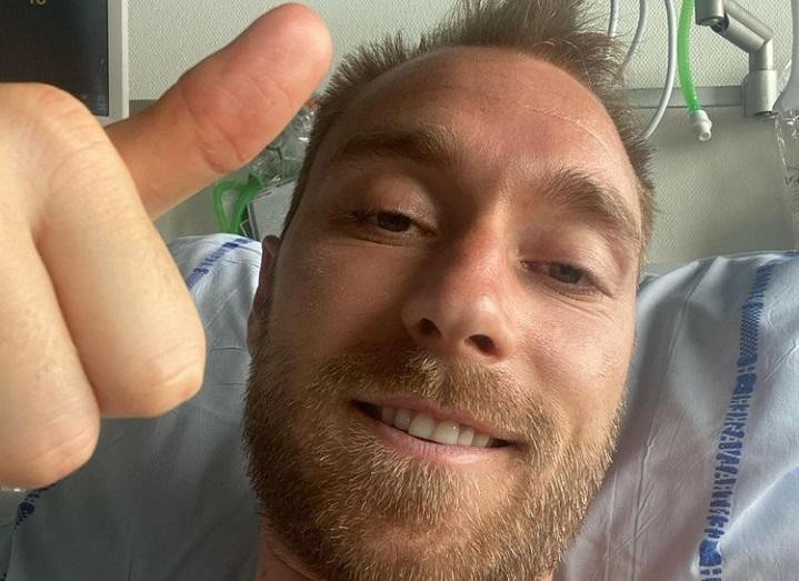 Christian Eriksen desde el hospital