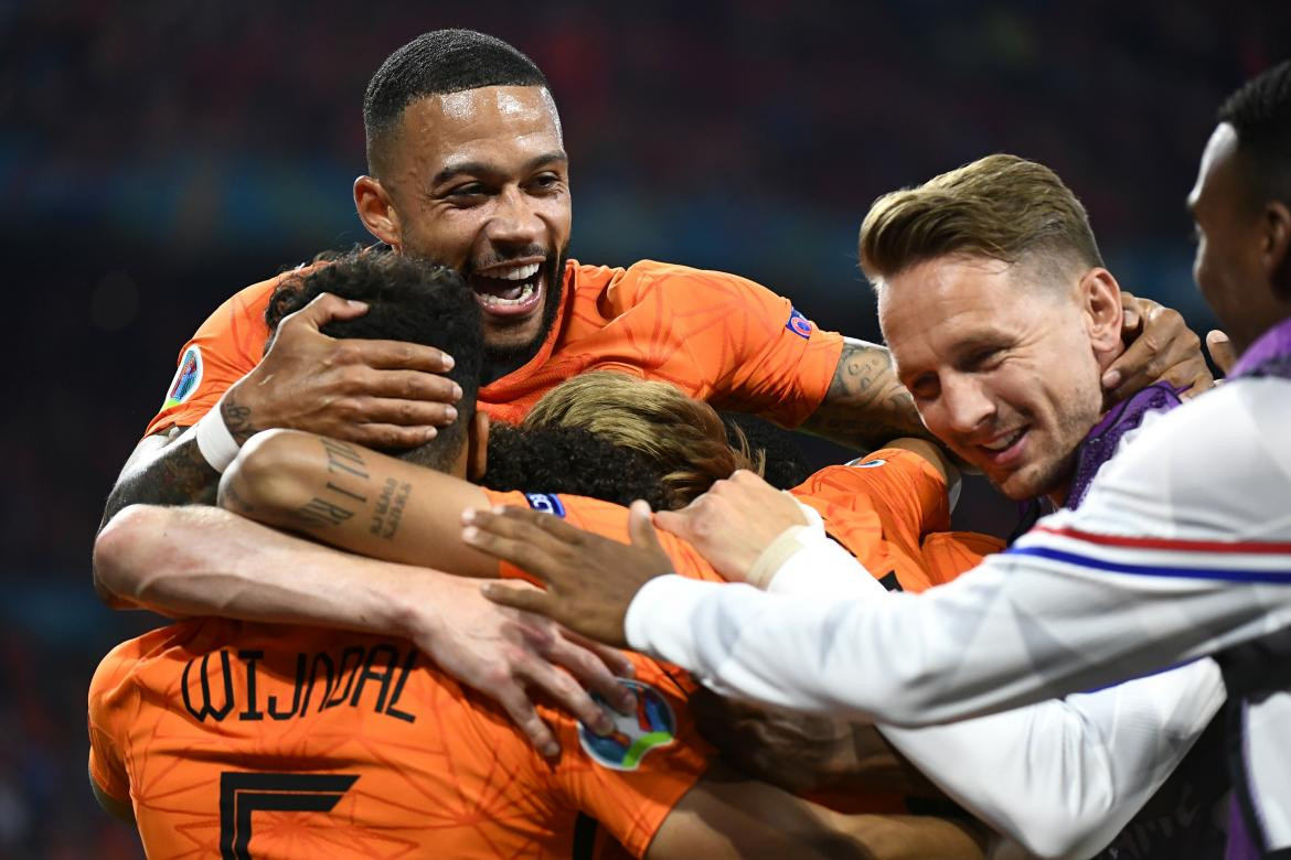 Festejo de Países Bajos ante Austria por la Eurocopa, REUTERS