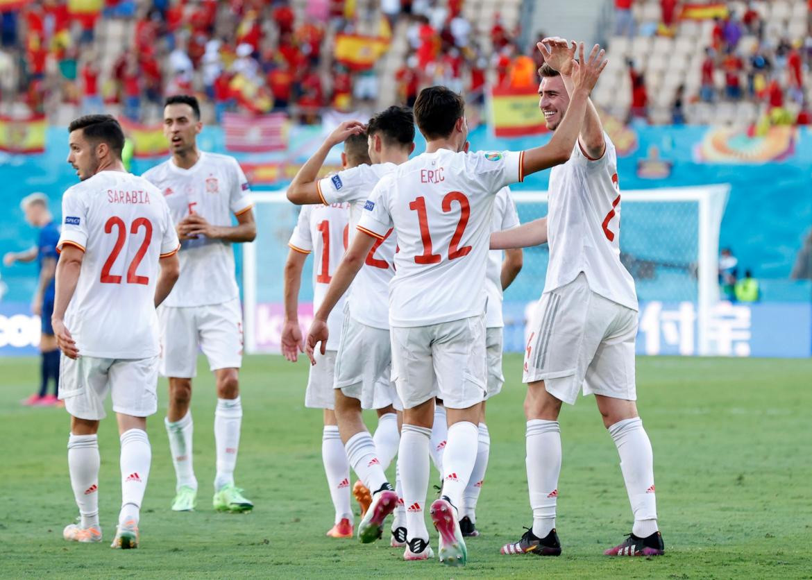 Festejo de España ante Eslovaquia por la Eurocopa, REUTERS
