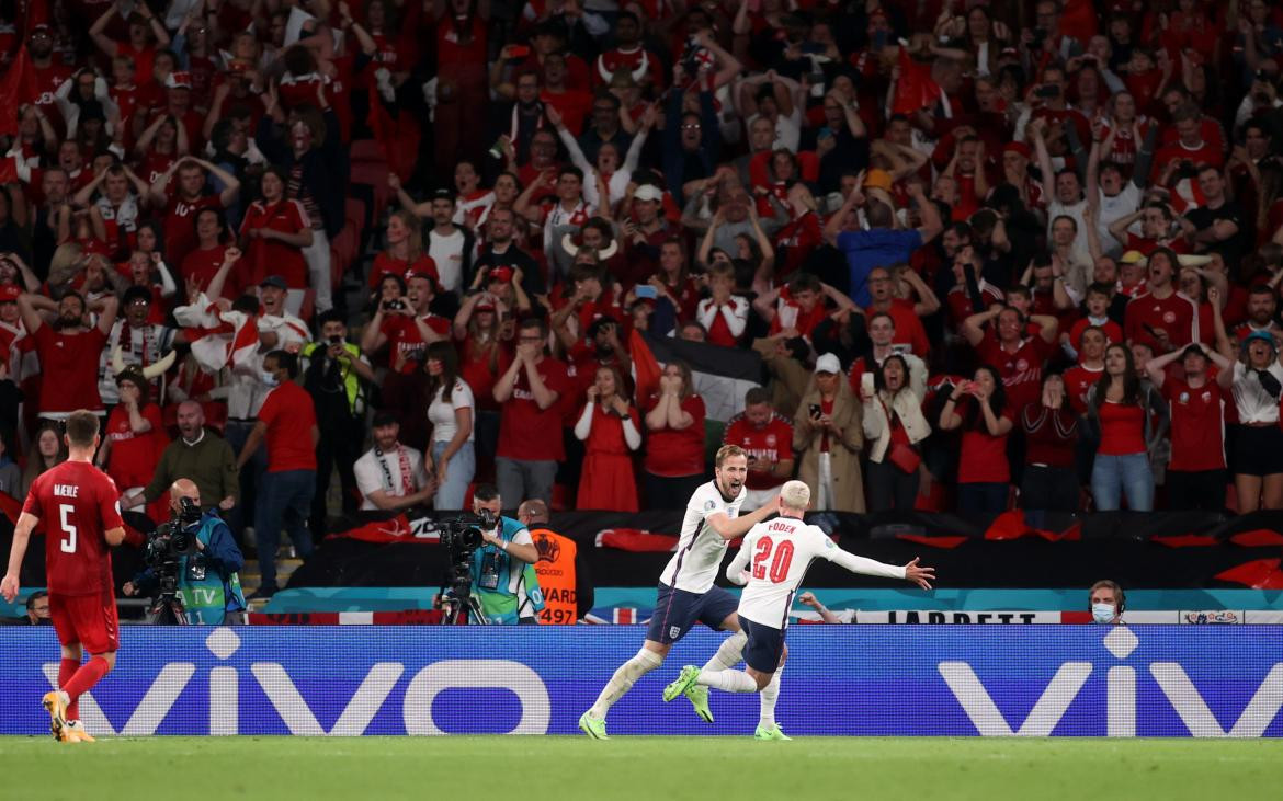 Gol de Inglaterra ante Dinamarca por la Eurocopa, REUTERS