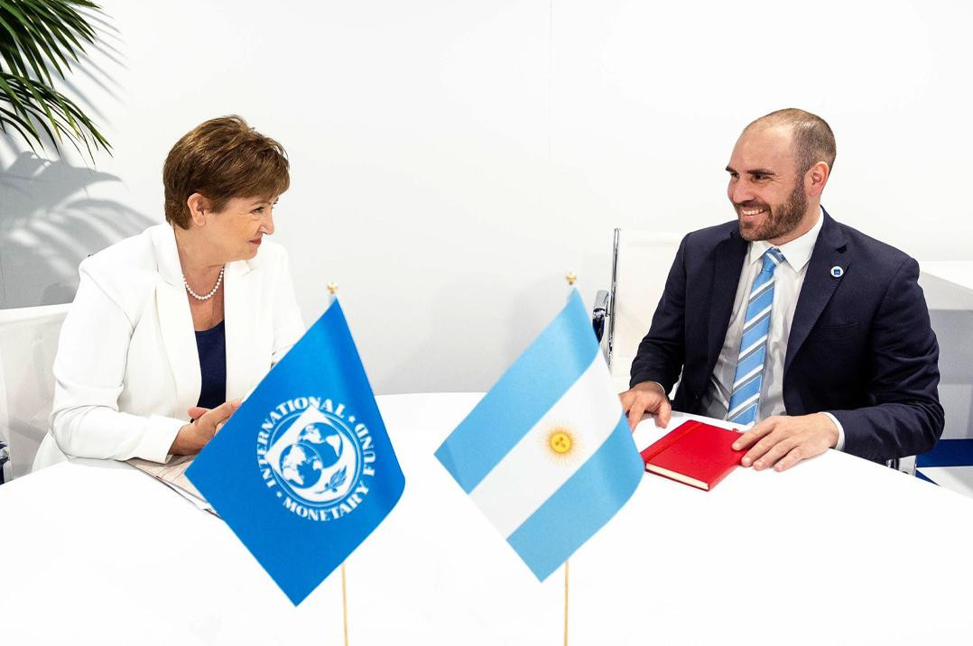 Kristalina Georgieva y Martín Guzmán, reunión con FMI, NA