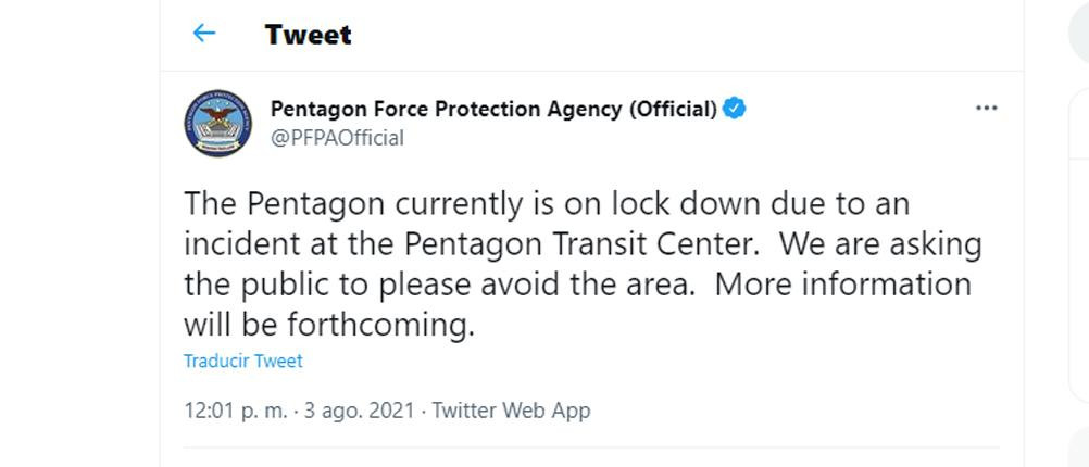 Tiroteo en el Pentágono, Twitter
