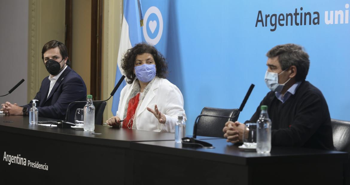 Conferencia de prensa de Carla Vizzotti, Fernán Quirós y Nicolás Kreplak, AGENCIA NA