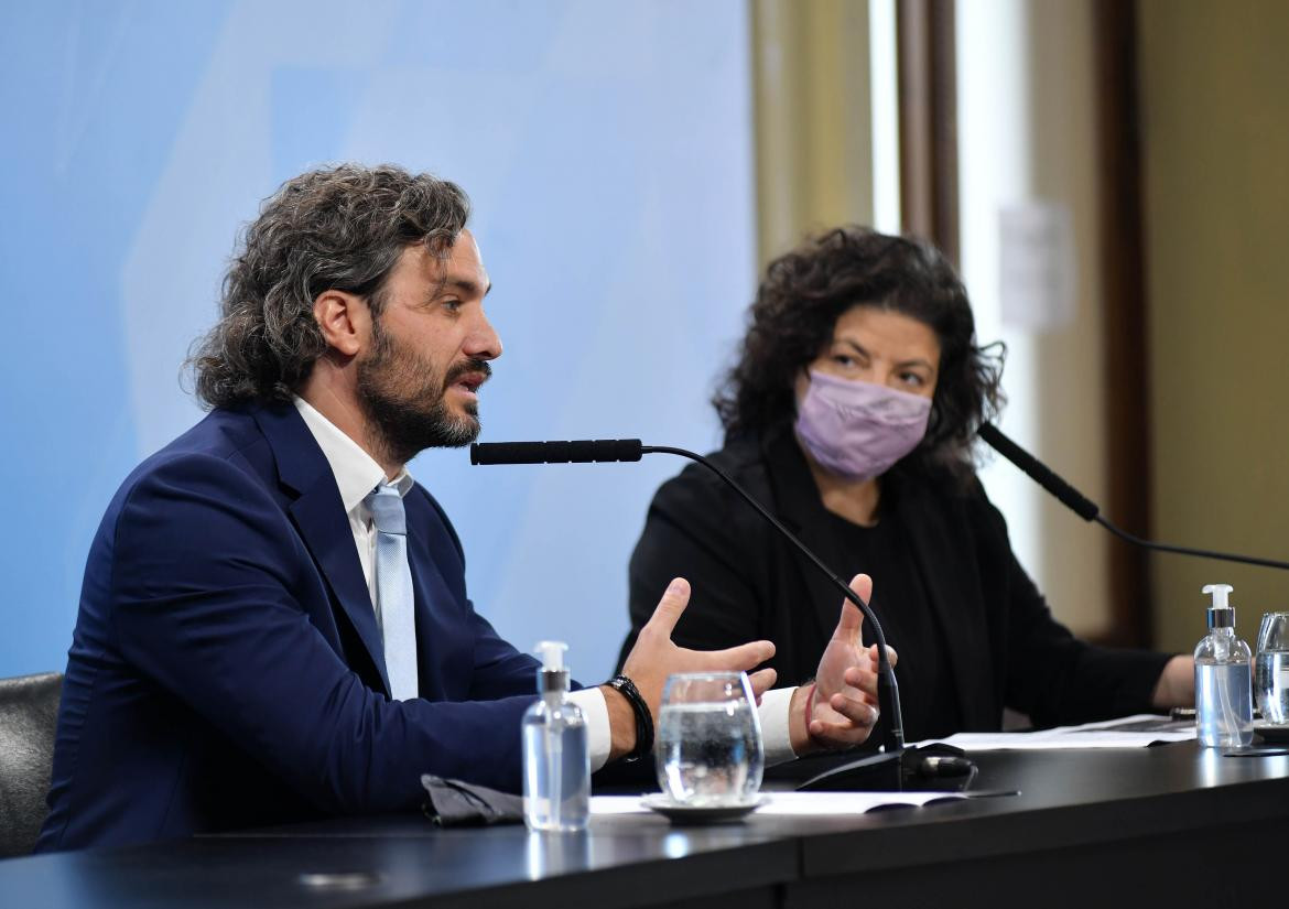 Conferencia de prensa de Carla Vizzotti y Santiago Cafiero, AGENCIA NA