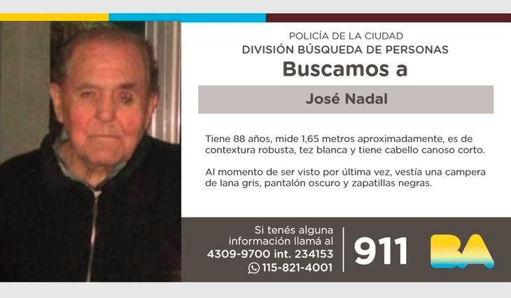 José Nadal, anciano desaparecido