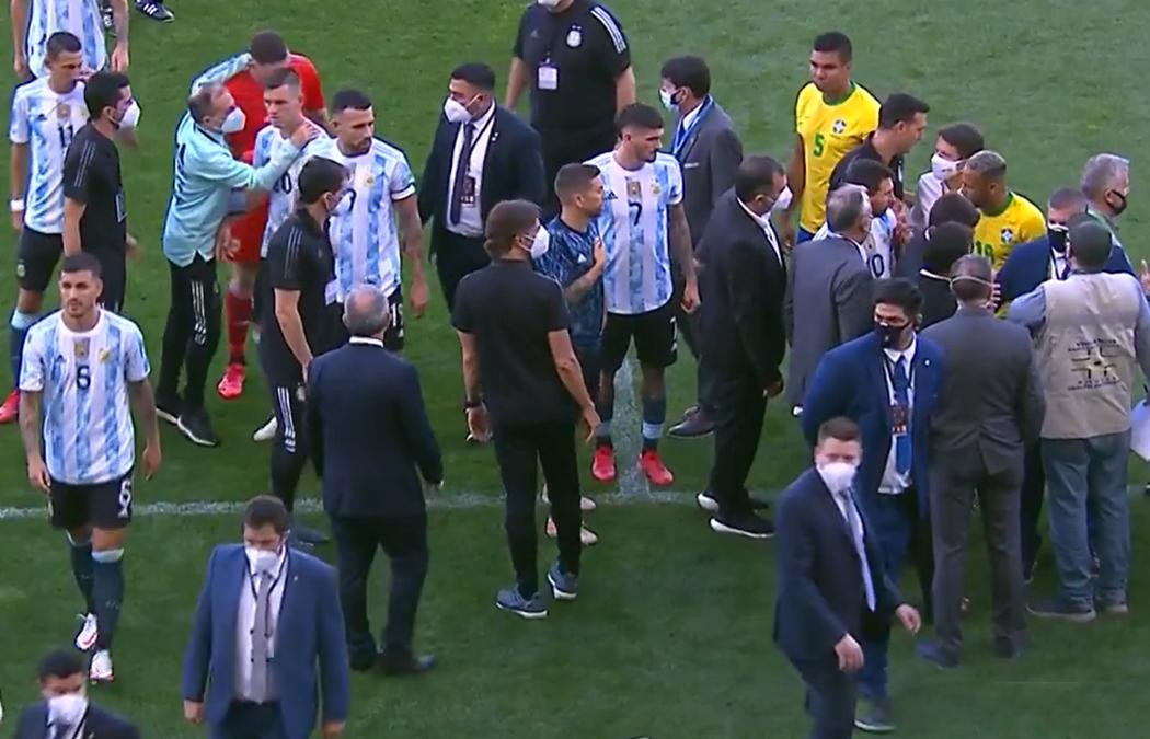 Selección Argentina vs. Selección de Brasil, suspensión, NA
