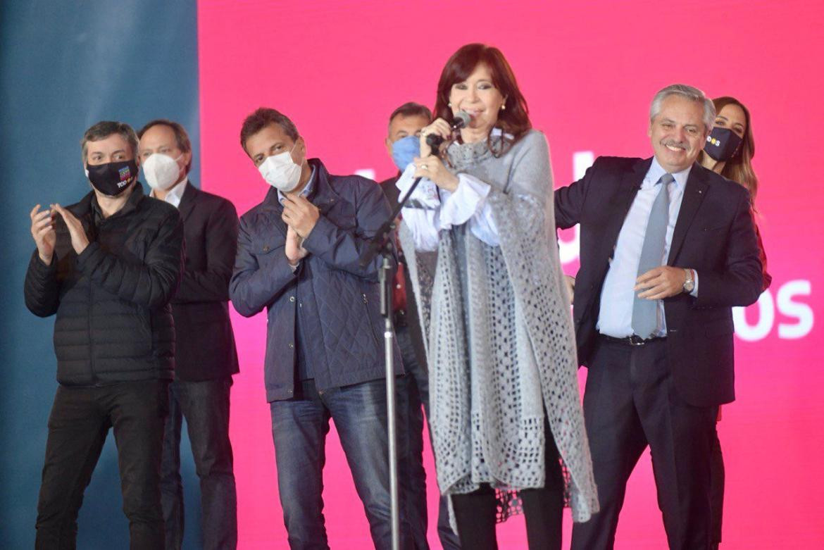 Cristina Kirchner en cierre de campaña del Frente de Todos	