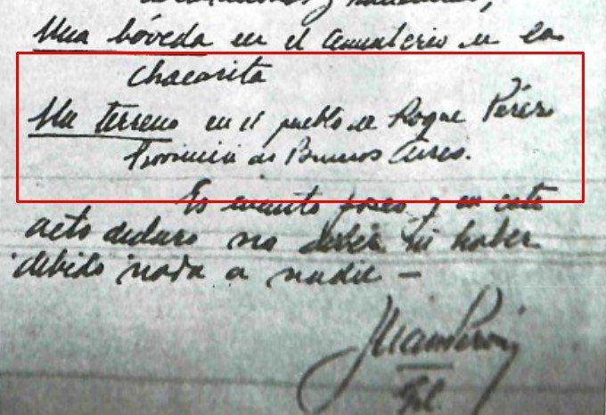 Declaración jurada de Perón en 1946
