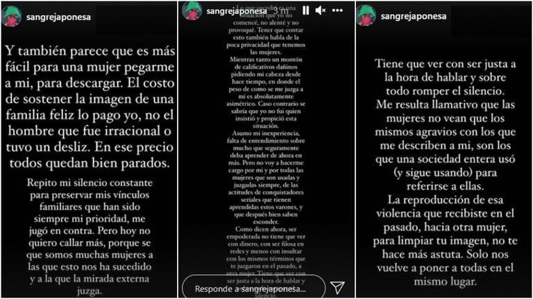El descargo de la China Suárez tras el escándalo con Mauro Icardi y Wanda Nara, Instagram	