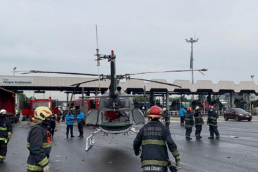 Un camión chocó a un helicóptero del SAME en Parque Avellaneda