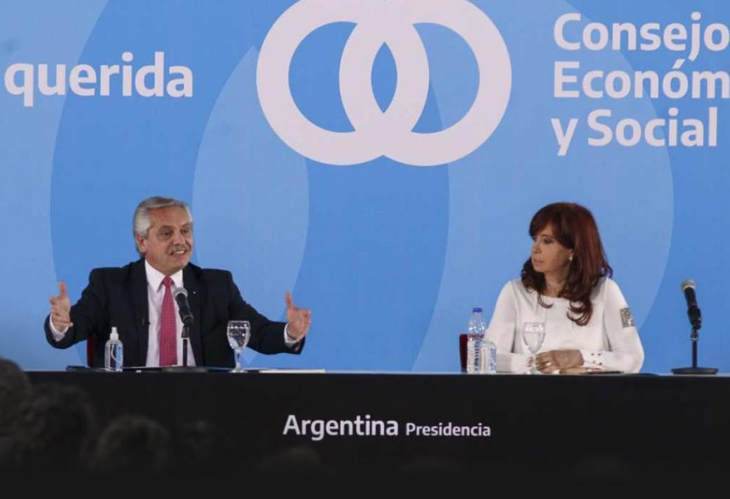 Alberto Fernández y Cristina Kirchner, NA