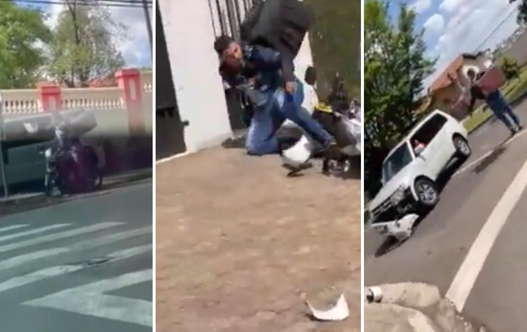 Violenta pelea callejera en Brasil tras accidente de tránsito	
