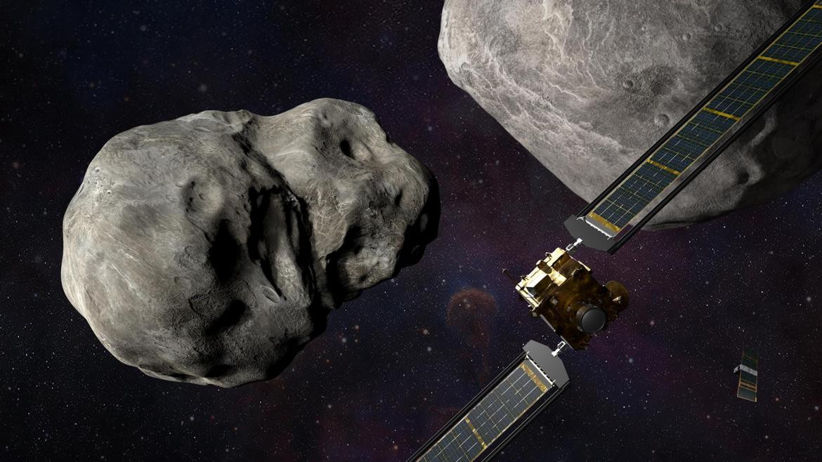 Fotografía cedida por la NASA donde se aprecia una ilustración de la nave de Prueba de Redireccionamiento del Asteroide Doble (DART) , Foto: EFE