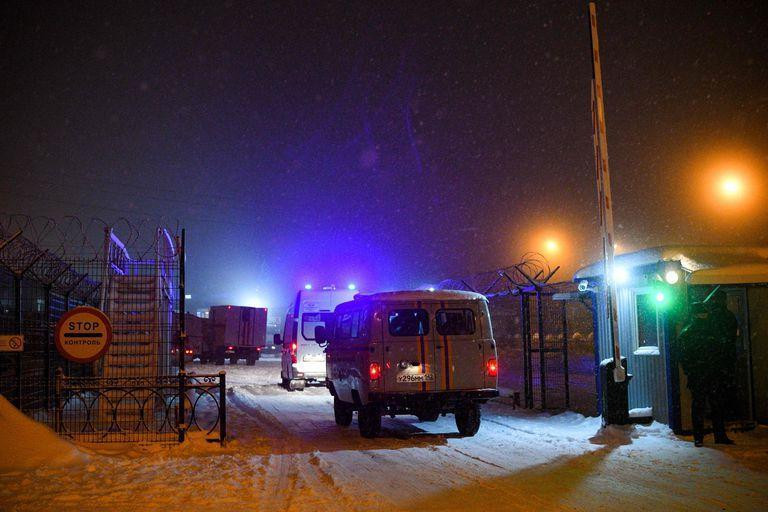 Tragedia en una mina de carbon en Siberia, Rusia