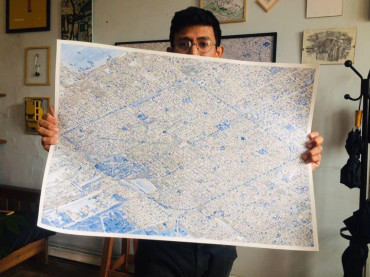 Dibujó a mano con detalles únicos el mapa de La Plata y su contenido se hizo viral