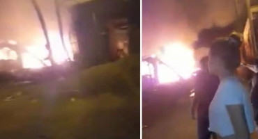 VIDEO: tras asesinato de nene de dos años en Neuquén, vecinos incendiaron casa del padrastro detenido