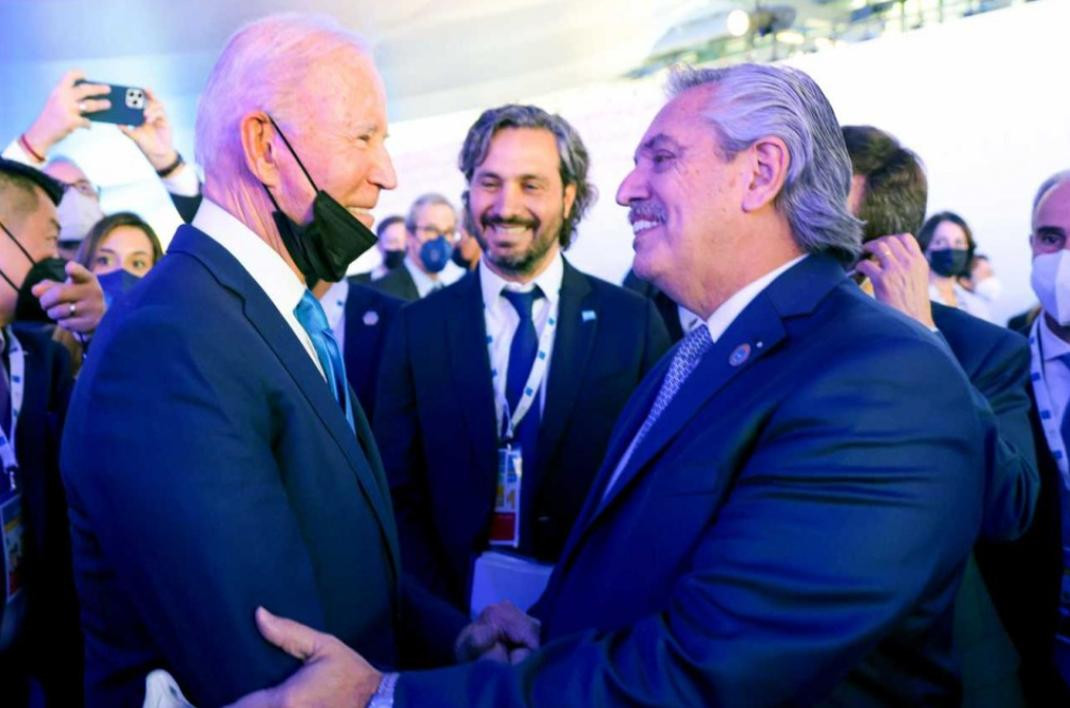 Joe Biden y Alberto Fernández, presidentes de Estados Unidos y Argentina, NA