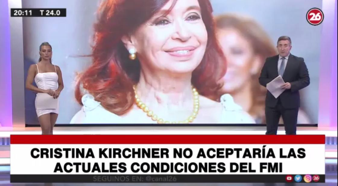 Cristina Kirchner sobre la negociación con el FMI - Canal 26