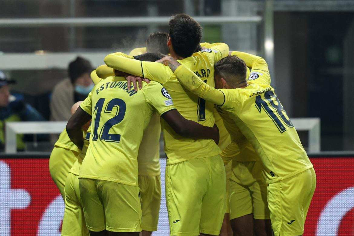 Festejo del Villarreal ante el Atalanta por la Champions League, REUTERS