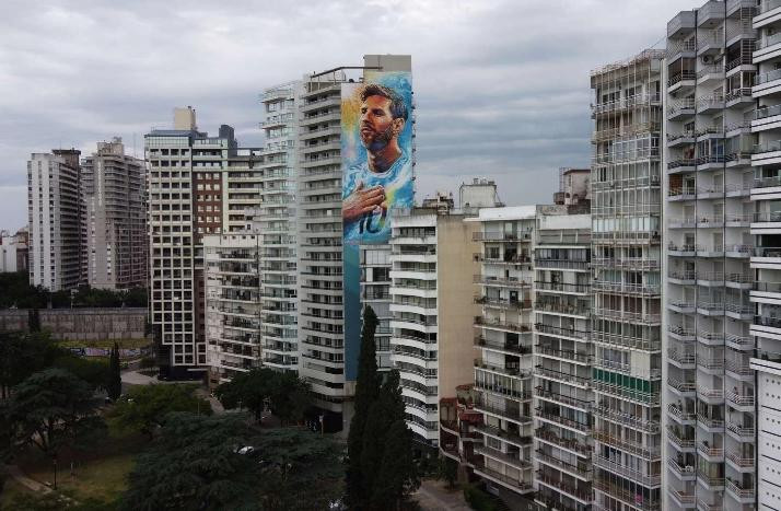 Mural de Lionel Messi en Rosario